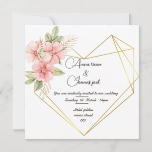 Hearth Card weeding invitation