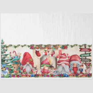 Hearth With Gnomes Tissue Paper
