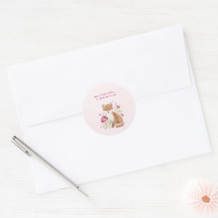 Hearthlight Notes A Little Love Romantic Winter Classic Round Sticker
