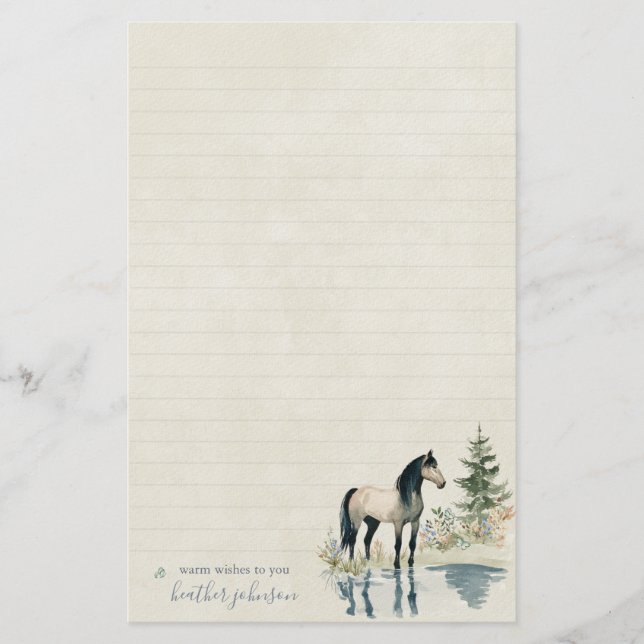Hearthlight Notes Meadow & Mane Notes Stationery (Front)