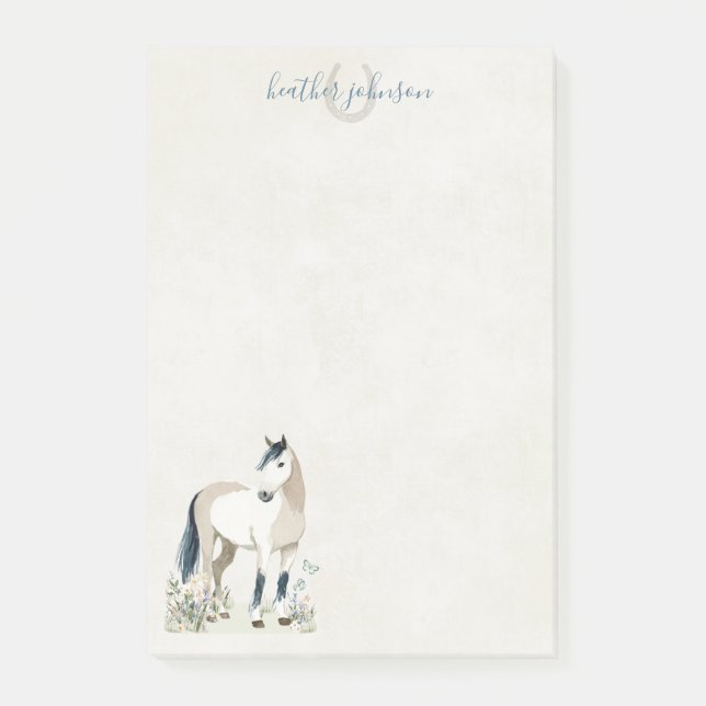 Hearthlight Notes Meadow & Mane Post-it Notes (Front)