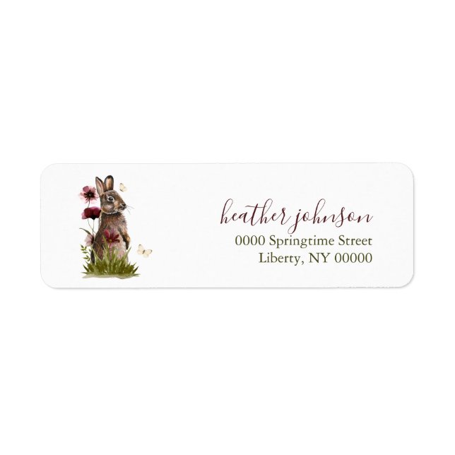 Hearthlight Notes Spring Soft Meadow Wildflower Return Address Label (Front)