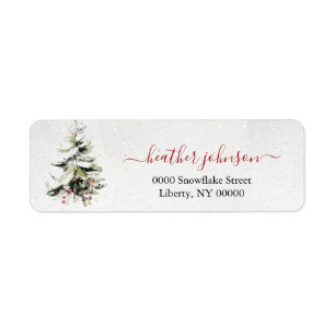 Hearthlight Notes Winter Cosy Dog Personalised Return Address Label