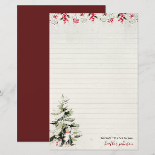 Hearthlight Notes Winter Cosy Dog Personalised Stationery