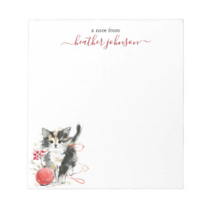 Hearthlight Notes Winter Cosy Kitten Personalised