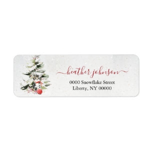 Hearthlight Notes Winter Cosy Kitten Personalised Return Address Label