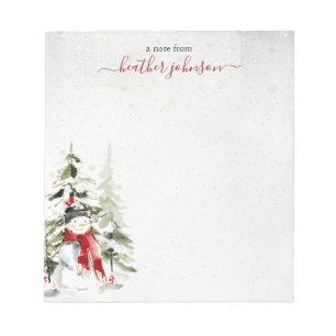 Hearthlight Notes Winter Snowman Personalised