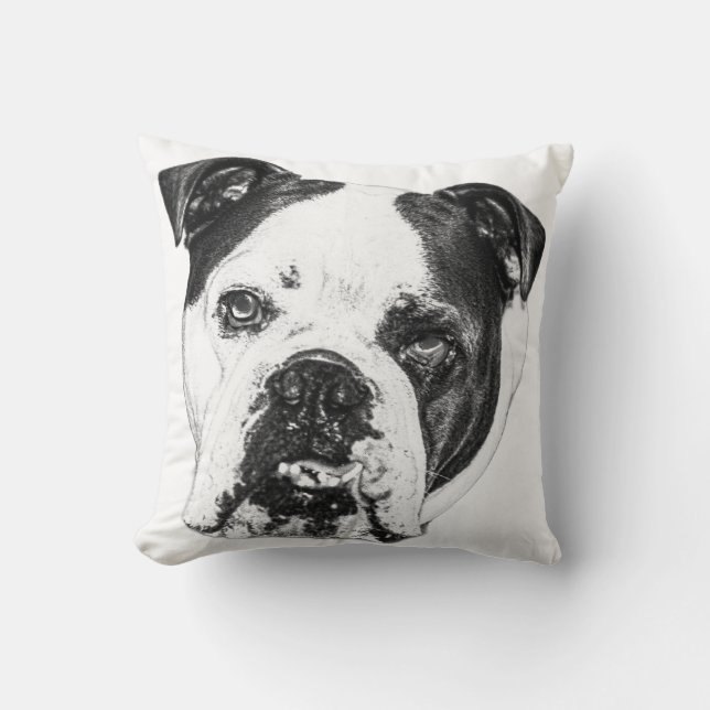 Hearthside Bulldog Pillow (Front)