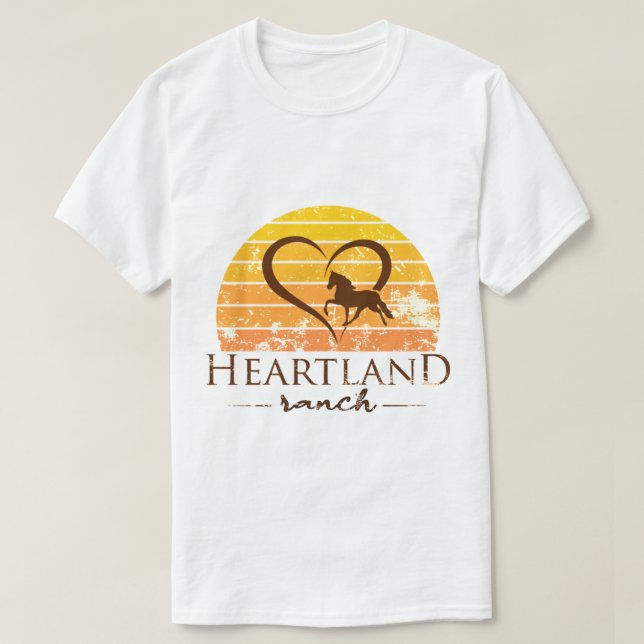 Heartland,Heartland Ranch,glitter Heartland,sunset T-Shirt (Design Front)