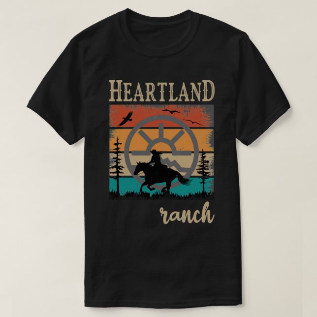 Heartland,Heartland Ranch,sunset heartland,Heartla T-Shirt (Design Front)