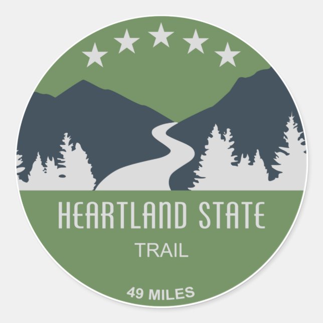 Heartland State Trail Classic Round Sticker (Front)
