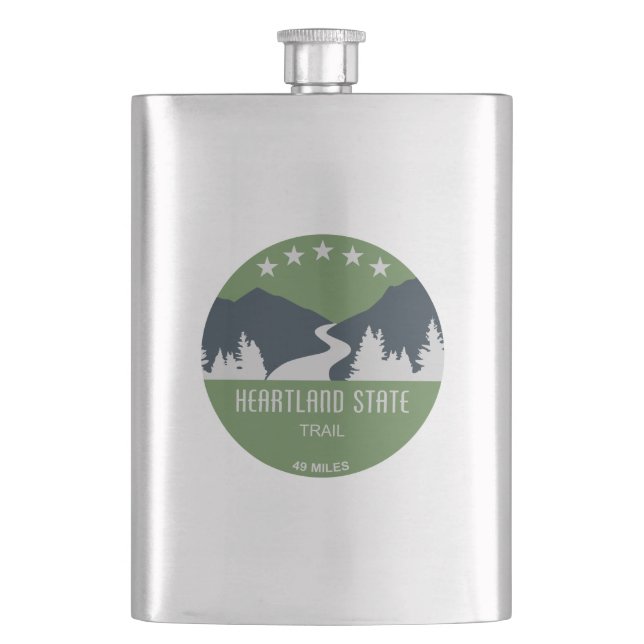 Heartland State Trail Hip Flask (Front)