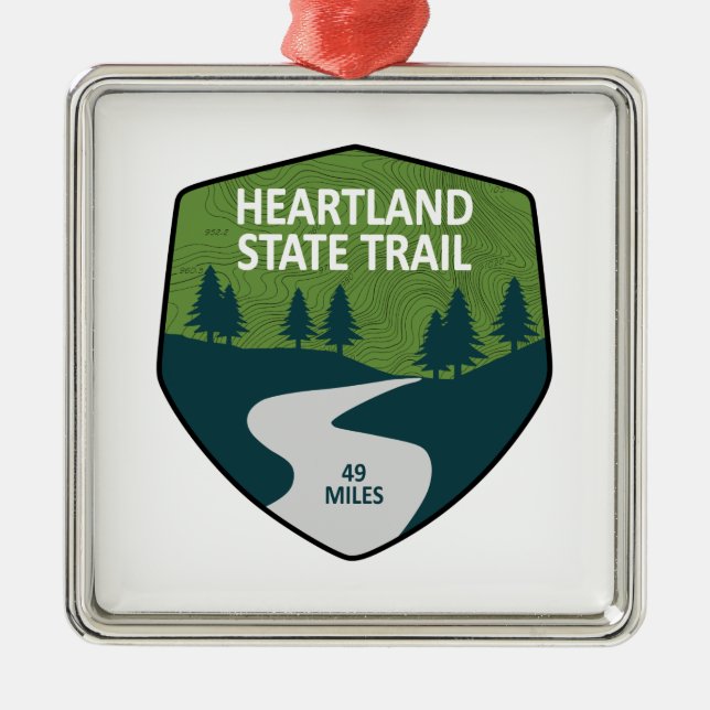 Heartland State Trail Metal Ornament (Front)