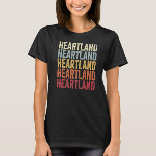 Heartland Texas Heartland TX Retro Vintage Text T-Shirt