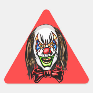 Heartless Evil Clown Triangle Sticker