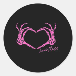 Heartless Skeleton Hands Classic Classic Round Sticker