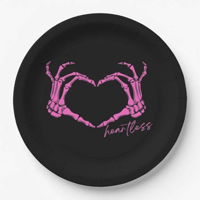 Heartless Skeleton Hands Classic Paper Plate (Front)