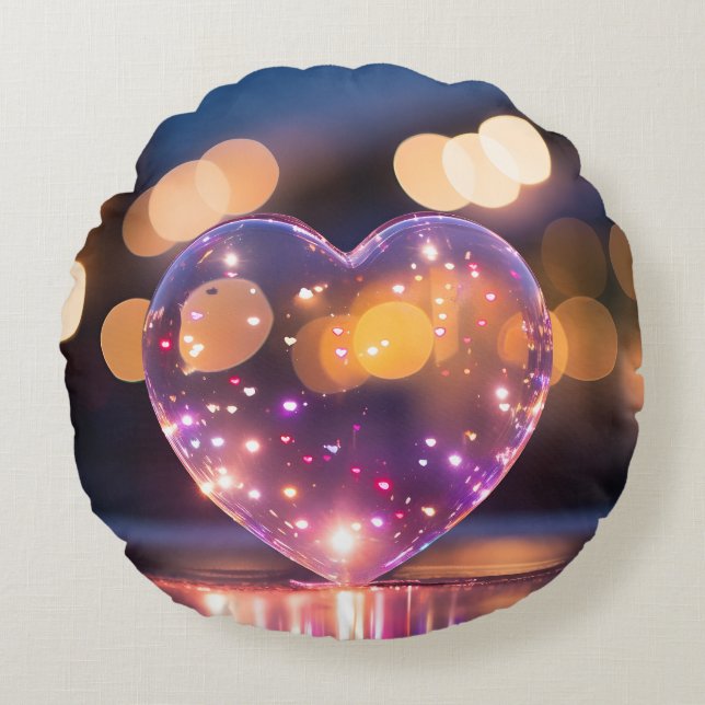  Heartlight Reflections Round Cushion (Front)