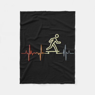 Heartline Skateboarding Skateboarder Pulse Line Fleece Blanket