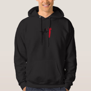Heartline Sports Golf Swing Golfing Love Heartbeat Hoodie
