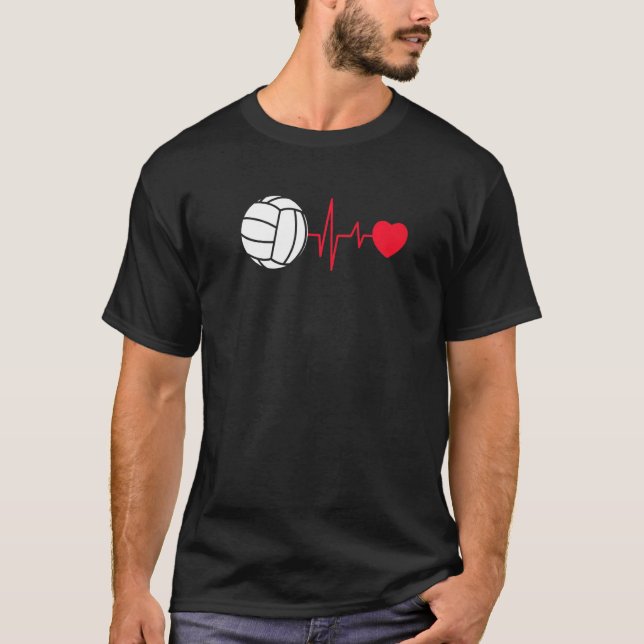 Heartline Sports Volleyball ball Love Heart Lifeli T-Shirt (Front)
