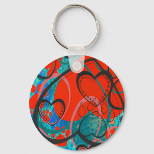HeartPrints - Pawprints On My Heart Cards Key Ring