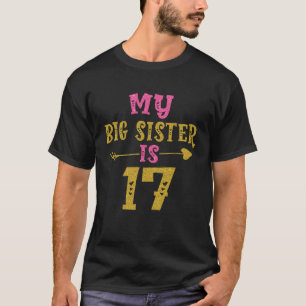 Hearts 17th Bday For Sister From Sister Brother T-Shirt