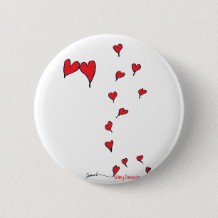 hearts 1 by tony fernandes 6 cm round badge