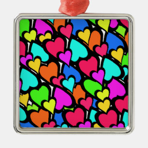 Hearts 2011 metal ornament