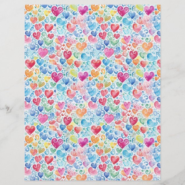 Hearts 2 Decorative watercolor (Back)