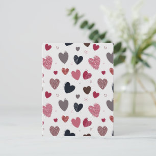 Hearts 3 holiday postcard