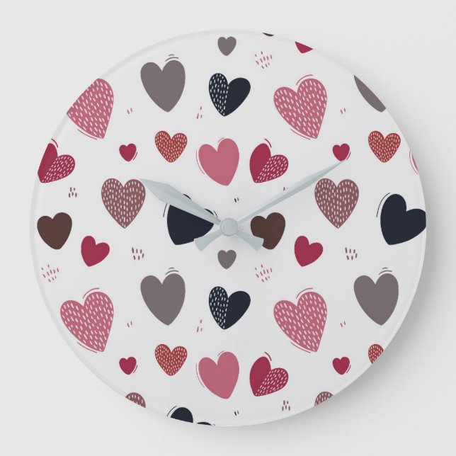 Hearts 3 large clock (Front)