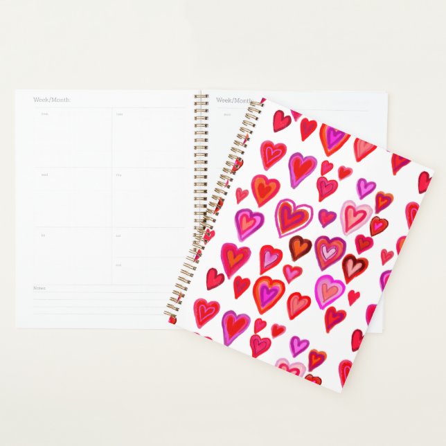 Hearts 3 Ring Binder Planner (Display)