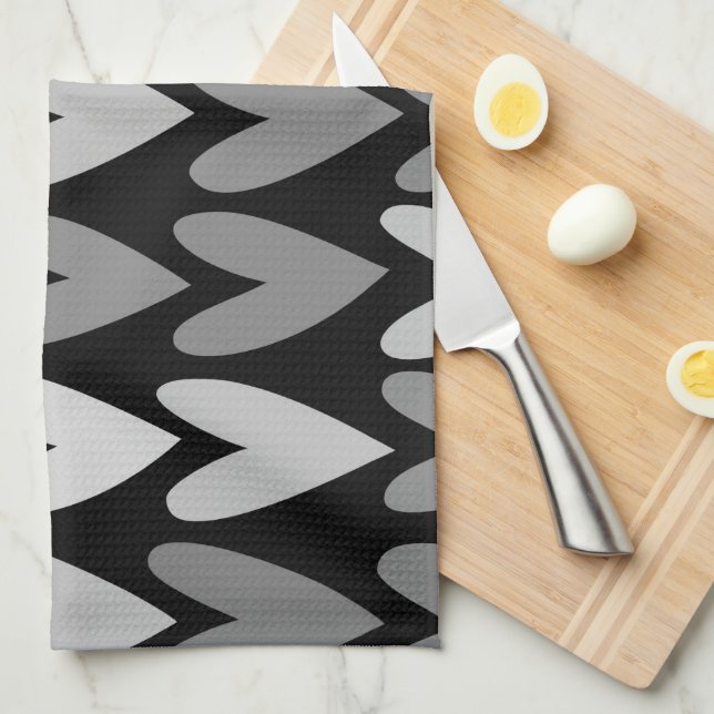 Hearts 4 tea towel (Quarter Fold)