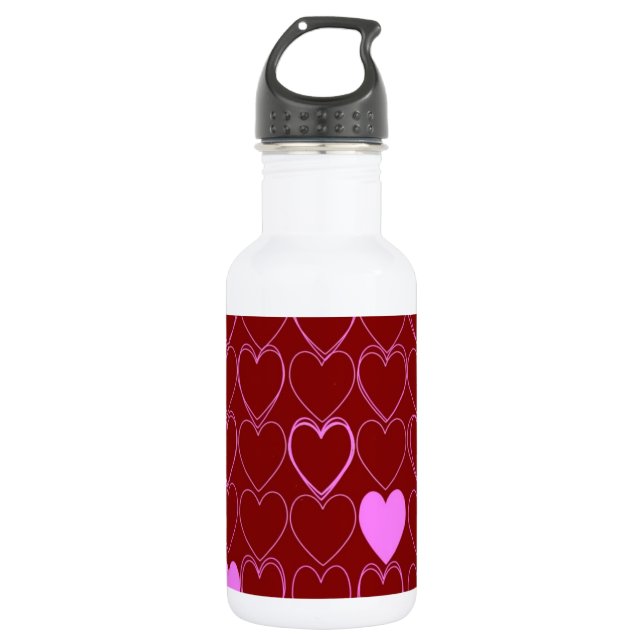 Hearts 532 Ml Water Bottle (Front)