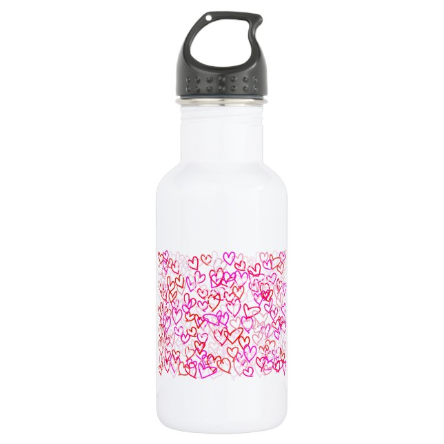 Hearts 532 Ml Water Bottle (Front)