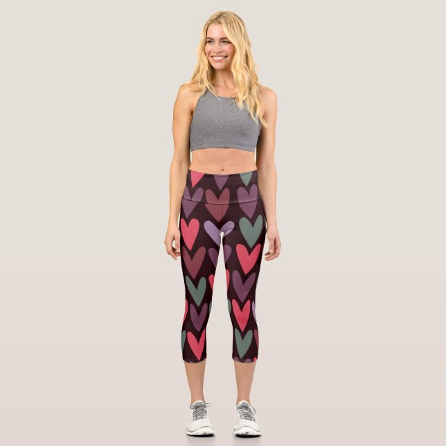 Hearts 6 capri leggings (Front)