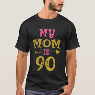 Hearts 90th Bday For Mum From Son Daughter T-Shirt