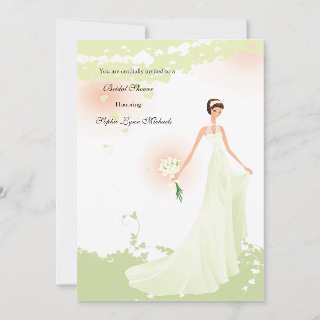 Hearts a Flutter Bridal Shower Invitation (Front)