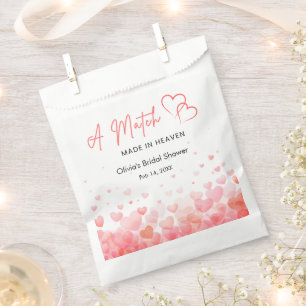 Hearts A Match Made in Heaven Bridal Shower Favour Bag