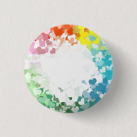 Hearts Abstract Yellow Orange Blue Green Pink Red