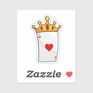 Hearts Ace with Queen Crown