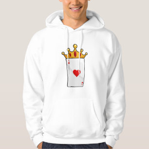 Hearts Ace with Queen Crown Hoodie