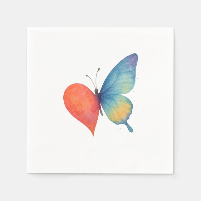 Heart's aflutter  napkin (Front)