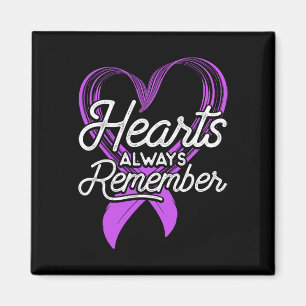 Hearts Always Remember Dementia Awarness Heimerhei Magnet
