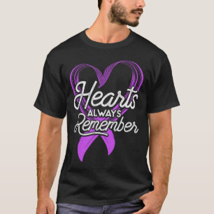 Hearts Always Remember Dementia Awarness Heimerhei T-Shirt