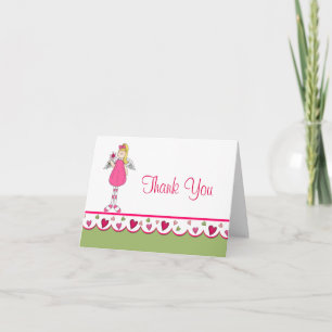 Hearts and Angels Thank You Note Card