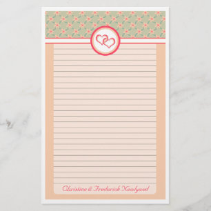 Hearts and Blossoms, stationery