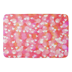 Hearts and Bokeh Bath Mat