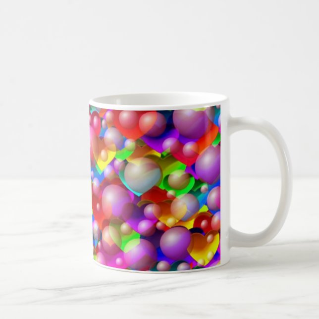 Hearts and Bubbles Coffee Mug (Right)